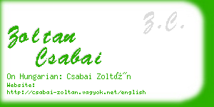 zoltan csabai business card